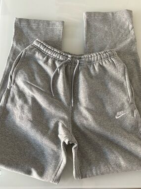 Nike Grey Fleece Sweat Pants with Drawstring